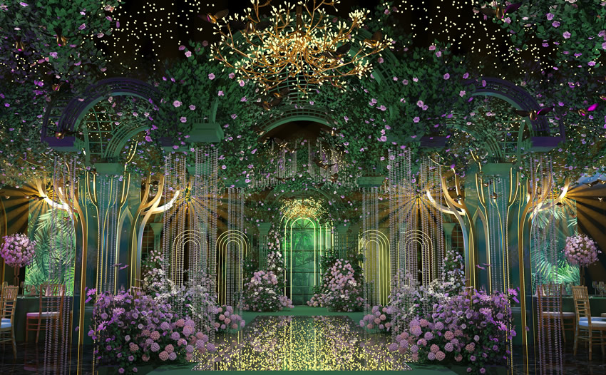 石河子乡奇妙森林婚礼堂效果展示